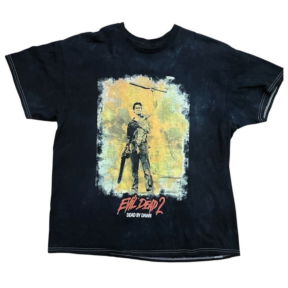 Evil Dead II Dead by Dawn Poster Movie Horror Halloween Mens T-Shirt Size Large